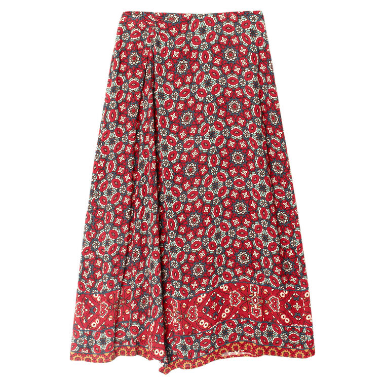 Yana Tile Print Midi Skirt image number null