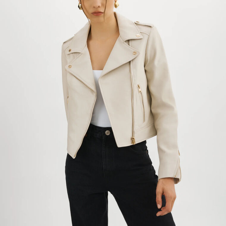 Donna Iconic Leather Biker Jacket image number null