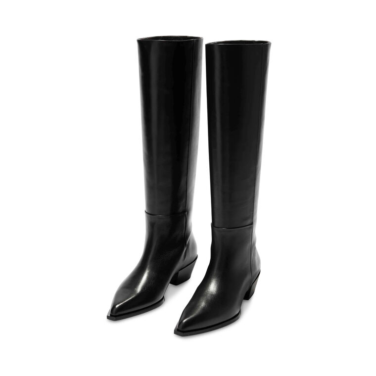 Arla Leather Cowboy Knee High Boot image number null
