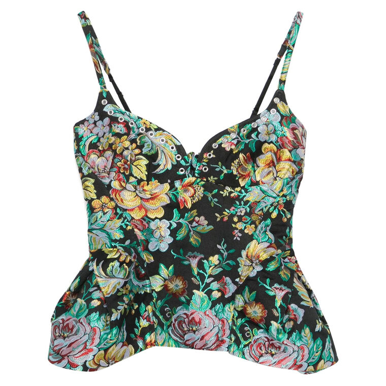 Brocade Corset-Style Top image number null