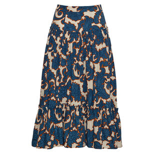 Tilsbury High-Low Ruffle Midi Skirt