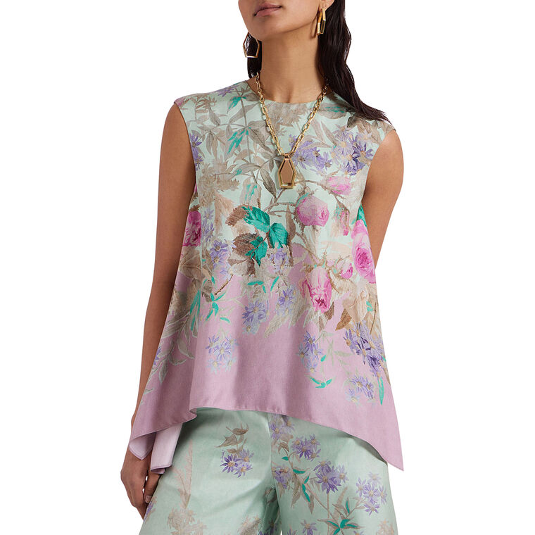 San Carlo Sleeveless Silk Top image number null