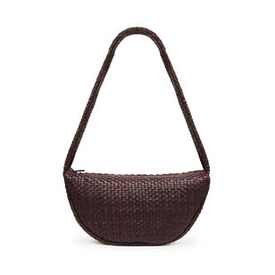 Lattice Weave Crescent Bag