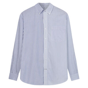 Mina Long Sleeve Stripe Cotton Poplin Shirt