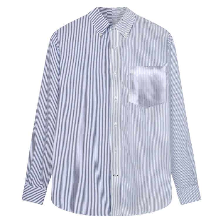 Mina Long Sleeve Stripe Cotton Poplin Shirt image number null