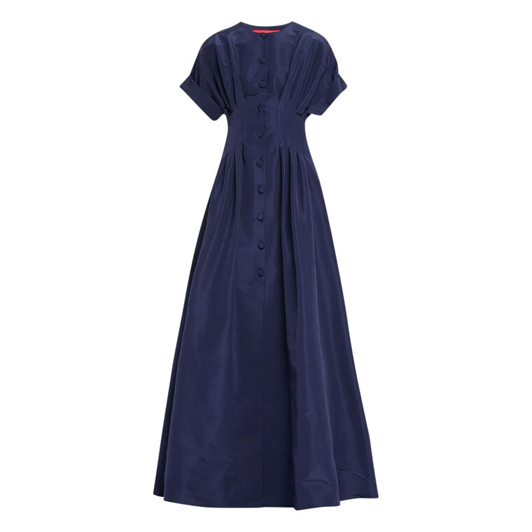 Corset-Waist Button-Front Gown image number null