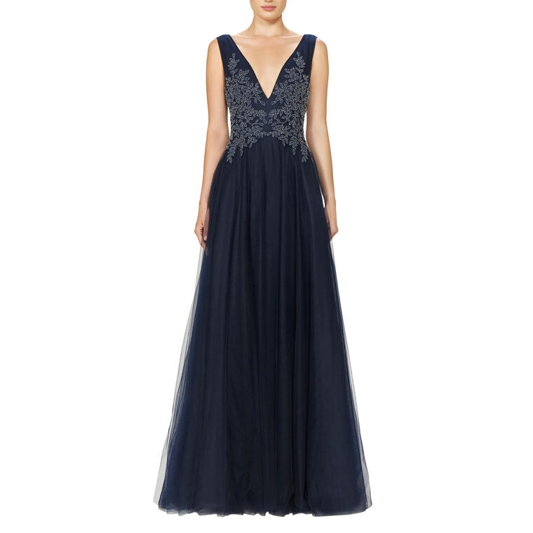 Graciella French Tulle Sleeveless V-Neck Ball Gown image number null