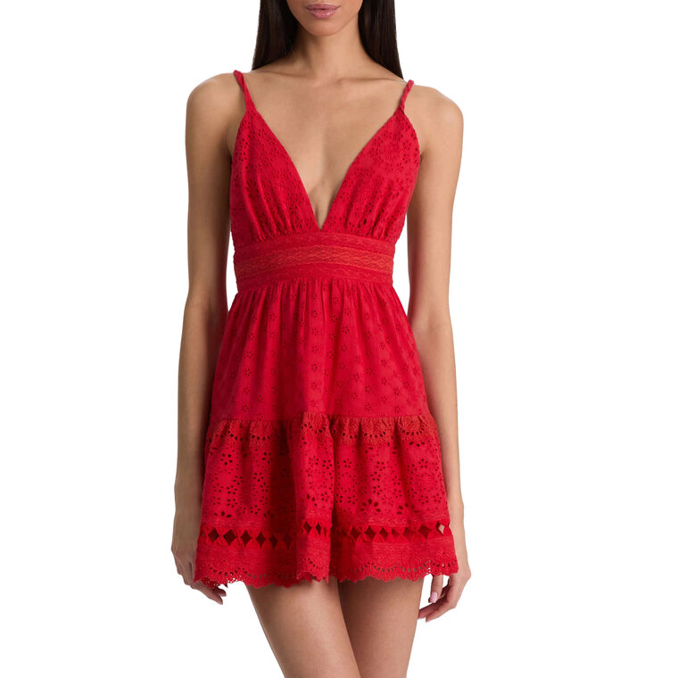 Lorene Embroidered Mini Dress image number null