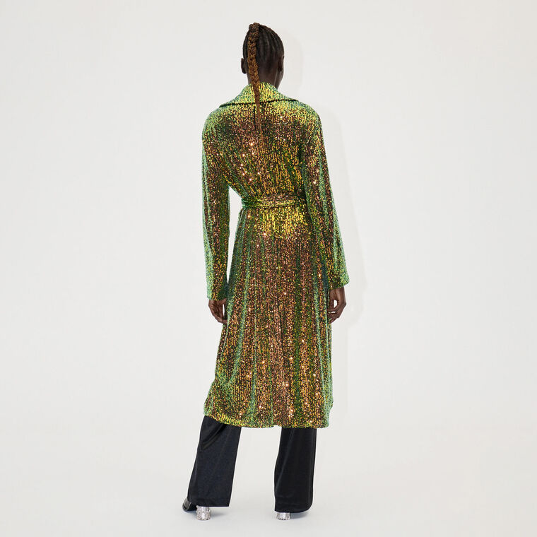 Paulos Sequin Long Sleeve Coat image number null