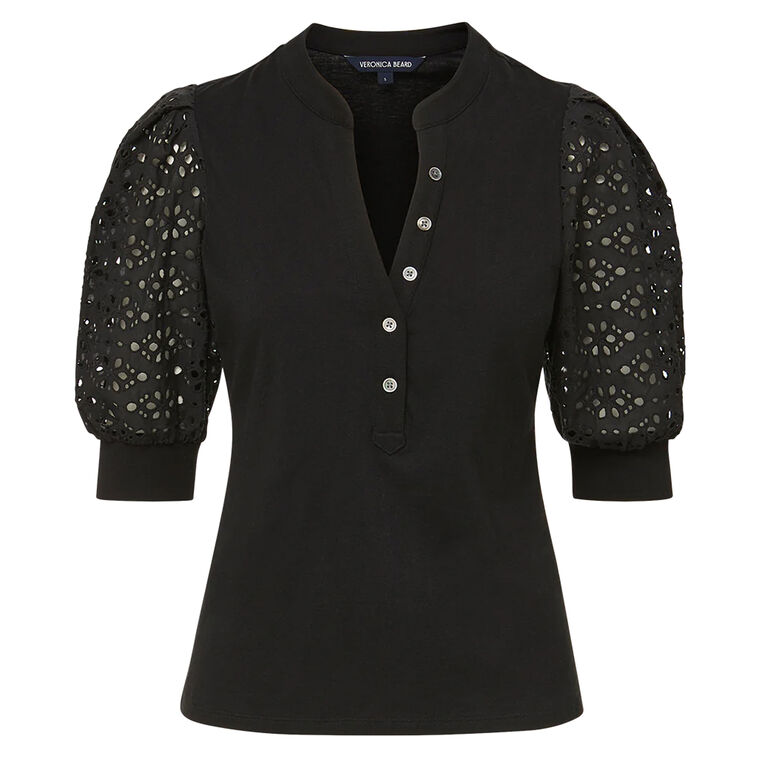 Coralee Eyelet Puff Sleeve Top image number null