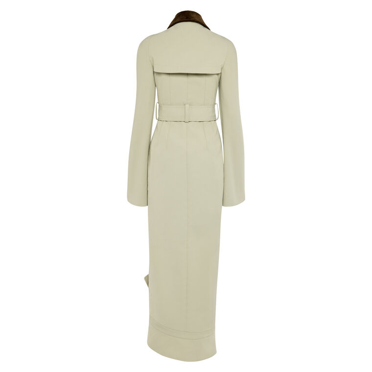 Bib Front Structured Trench Coat image number null