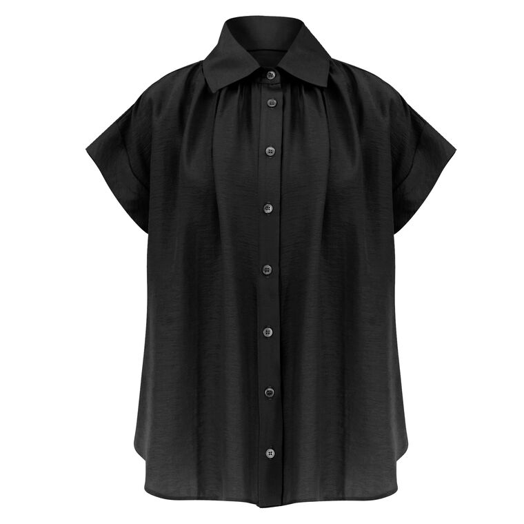 Trinity Short Sleeve Button-Up Top image number null