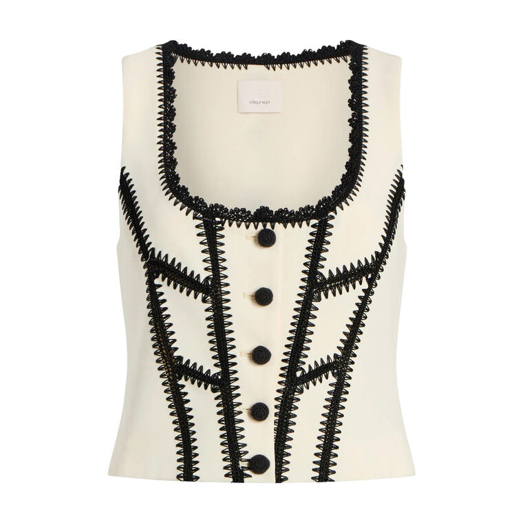 Crochet Sinclaire Sleeveless Top image number null