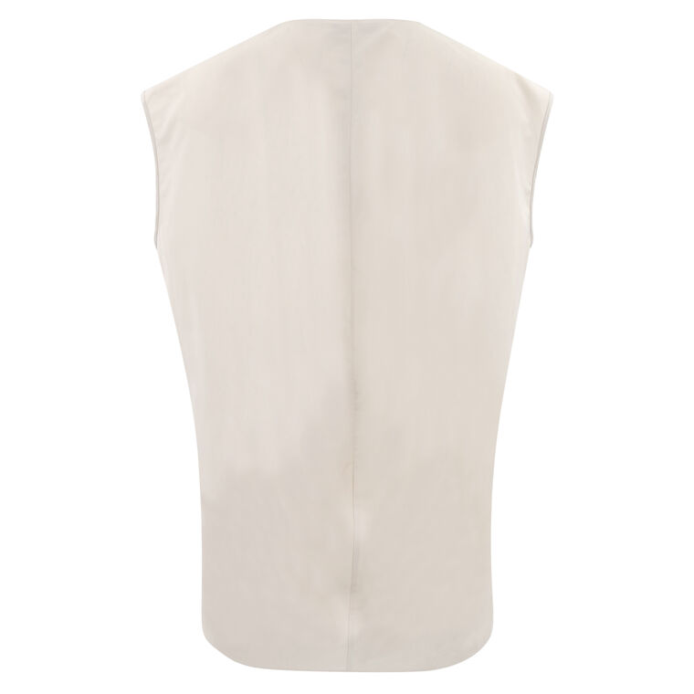 Italian Sporty Nylon Sleeveless V-Neck Top image number null