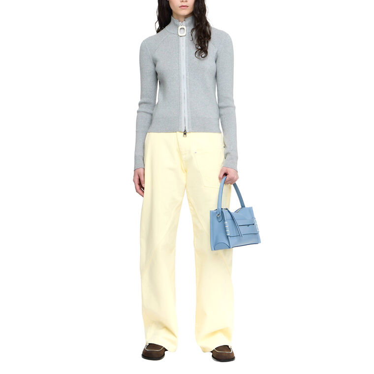 Fitted Zip Up Cardigan image number null