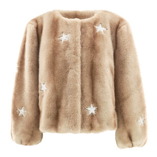 Mixed Star Faux Mink Benson Coat