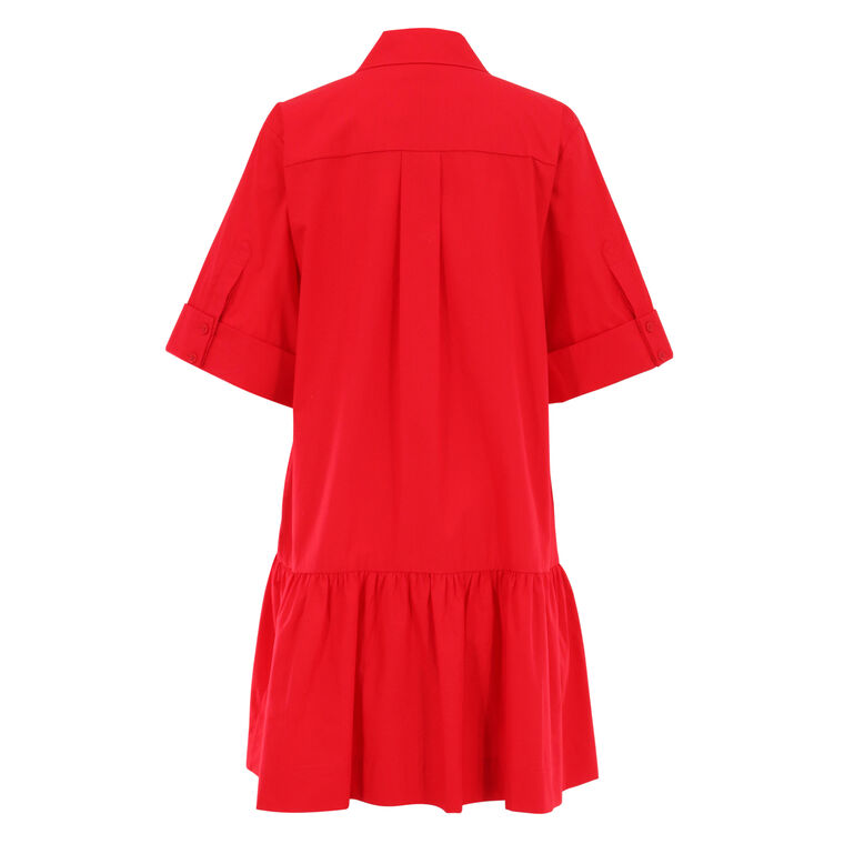 Criss Short Sleeve Collared Mini Dress image number null