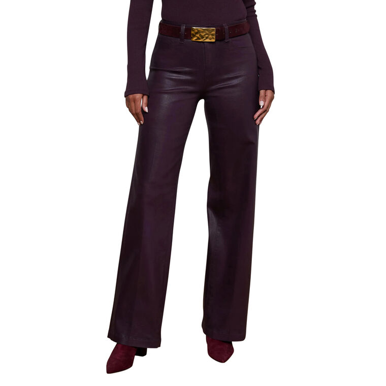 Scottie High Rise Wide Leg Coated Jean image number null