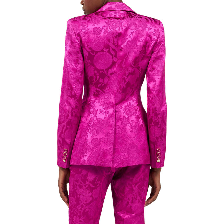 Florentine Flowers Jacquard One-Button Blazer image number null