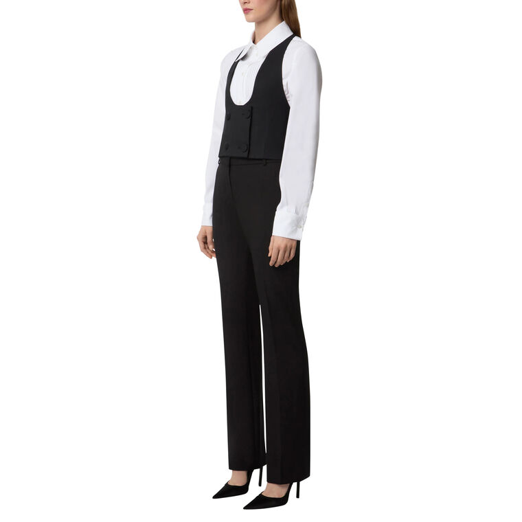 Sleeveless Open Back Tailored Vest image number null