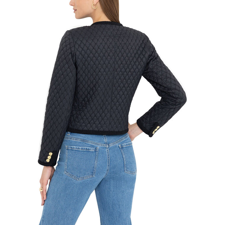Everie Quilted Collarless Jacket image number null