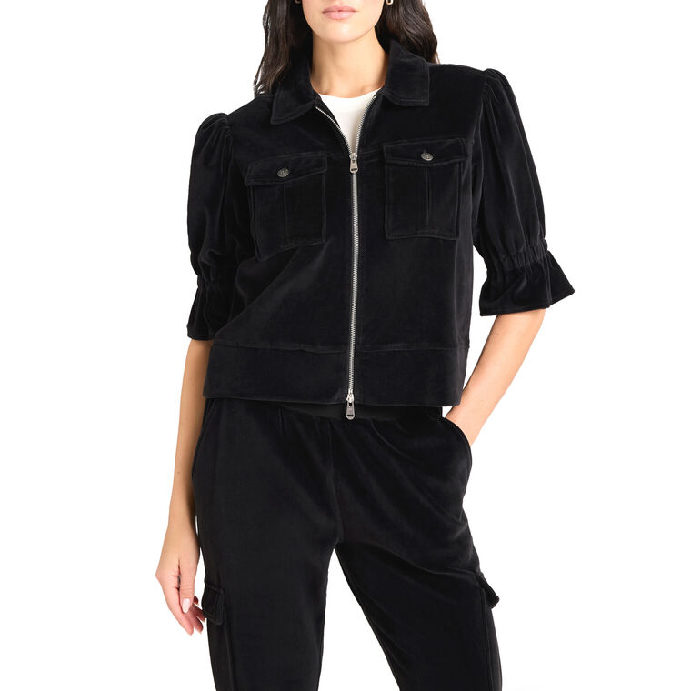 Holly Velour Short Sleeve Jacket image number null