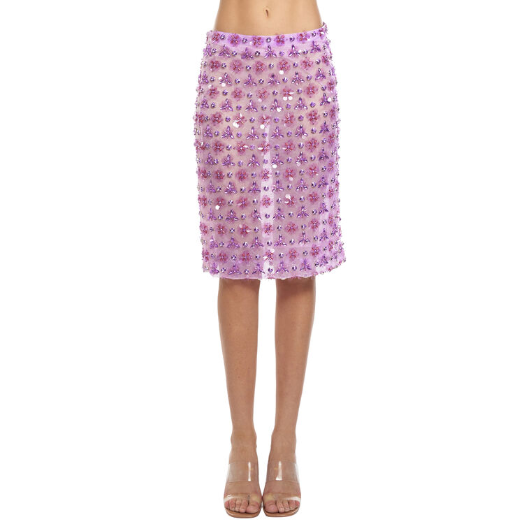 Crystal Geometric Midi Skirt image number null