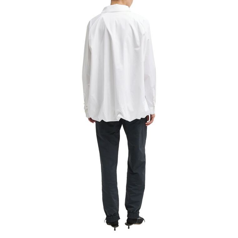 Eco Poplin Bubble Hem Shirt Jacket image number null