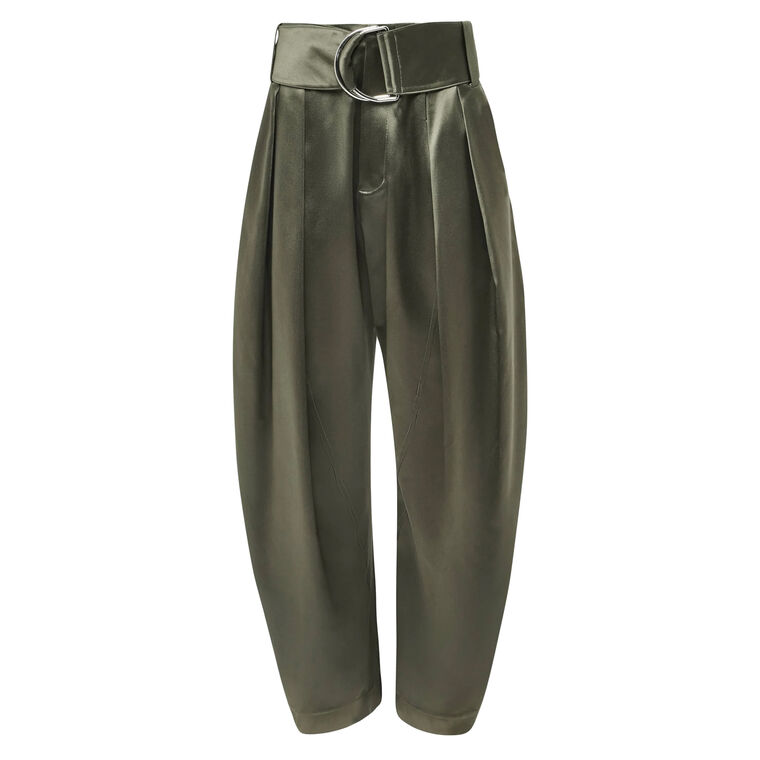 Pleated D-Ring High Rise Trouser image number null