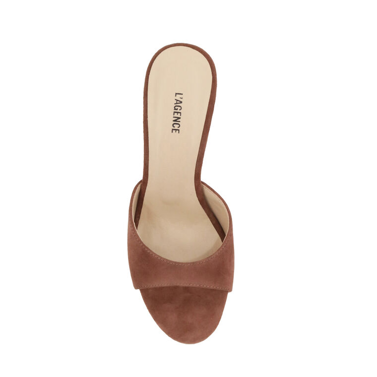 Avery 100mm Suede Slide Sandal image number null