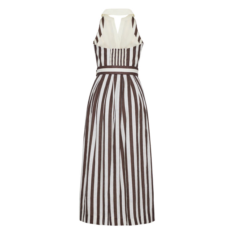 Quentin Sleeveless Halterneck Belted Midi Dress image number null