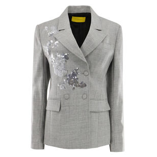 Melange Wool Structured Blazer