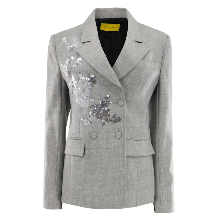 Melange Wool Structured Blazer image number null