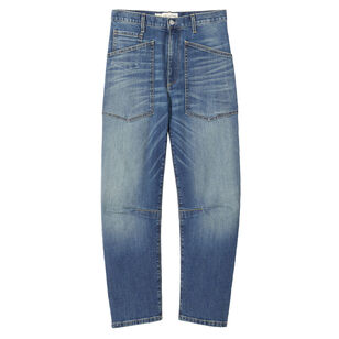 Shon Mid-Rise Barrel-Leg Jean