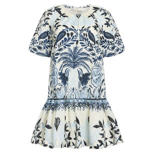 Greta Short Sleeve Drop-Waist Mini Dress