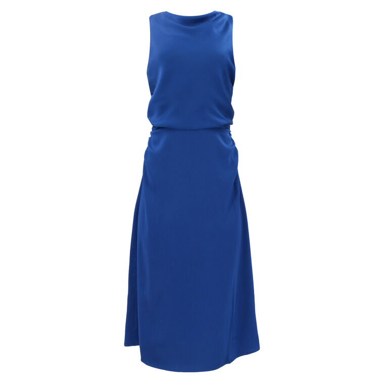 Noa Satin Halter Cowl Dress image number null