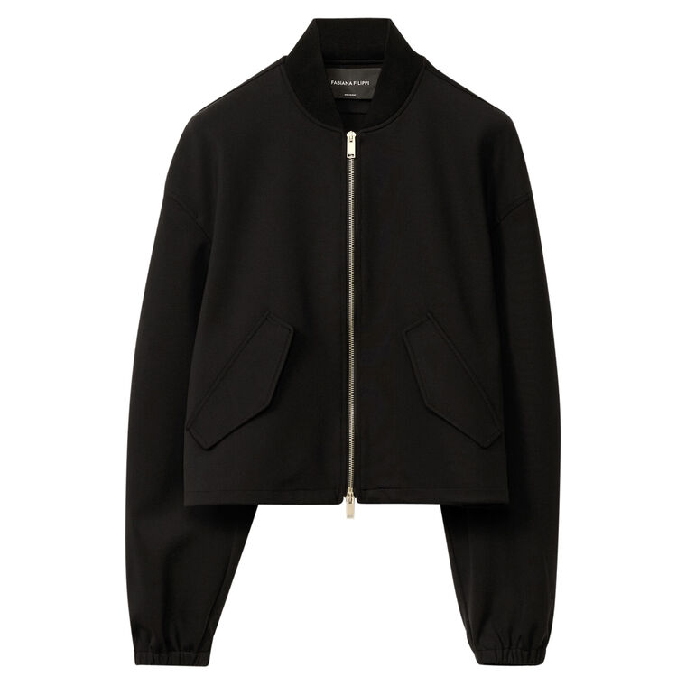 Scuba Zip Up Bomber Jacket image number null