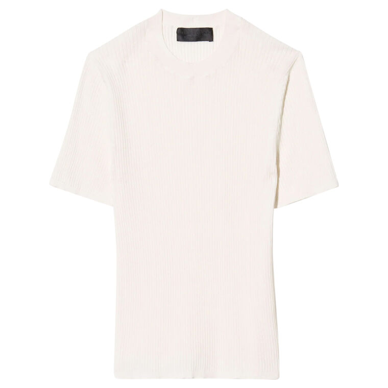 Dorset Ribbed Short Sleeve Crewneck Sweater image number null