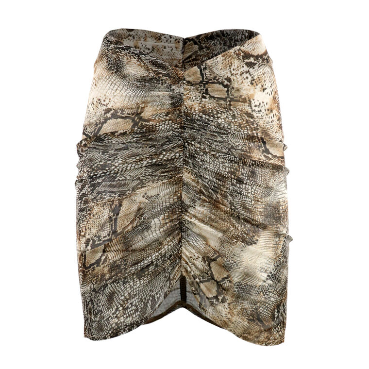 Printed Mesh Mini Skirt image number null