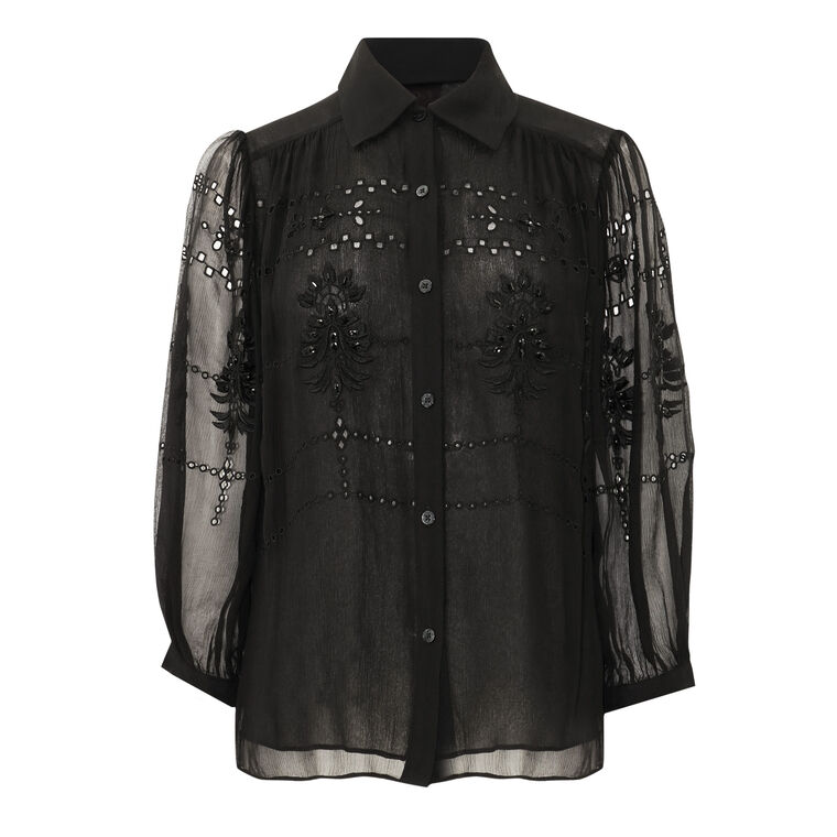 Serafina Crystal-Embellished Top image number null
