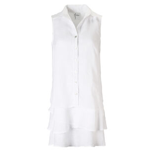 Jasmine Sleeveless Tiered Linen Mini Dress