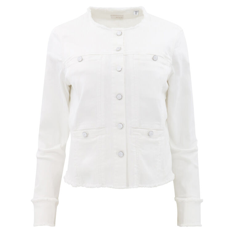 Collarless Jean Jacket image number null