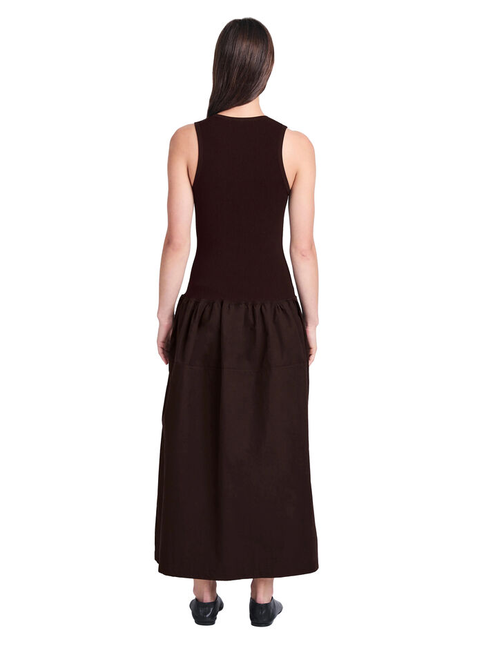 Malia Sleeveless Midi Dress In Peached Poplin image number null