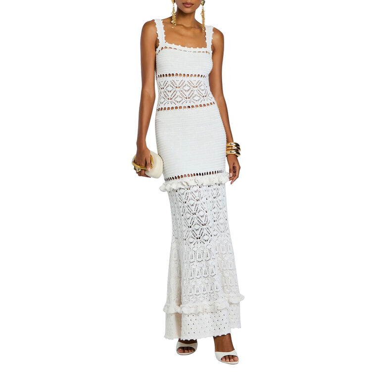 Winona Sleeveless Crochet Maxi Dress image number null