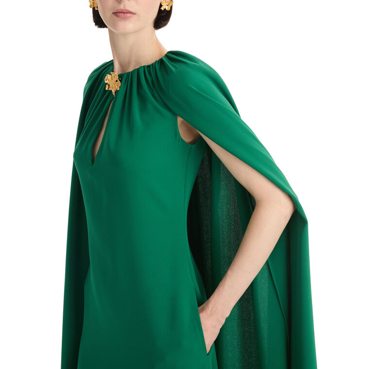 Cyclamen-Detailed Georgette Caftan image number null