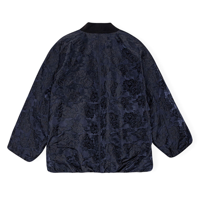 Botanical Jacquard Bomber Jacket image number null