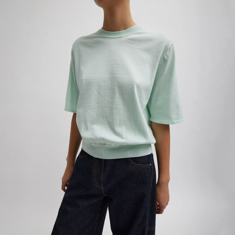 Super Fine Gauge Perfect Short Sleeve Pullover image number null
