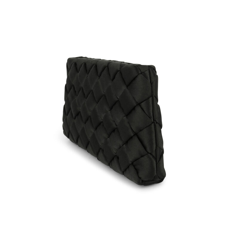 Aviva Satin Woven Clutch image number null