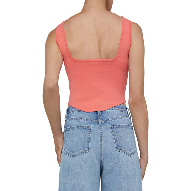 Saga Square Neck Knit Corset Top image number null