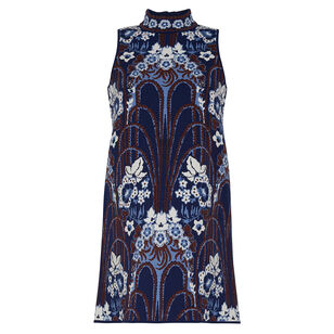 Ayla Sleeveless Mock Neck Mini Dress
